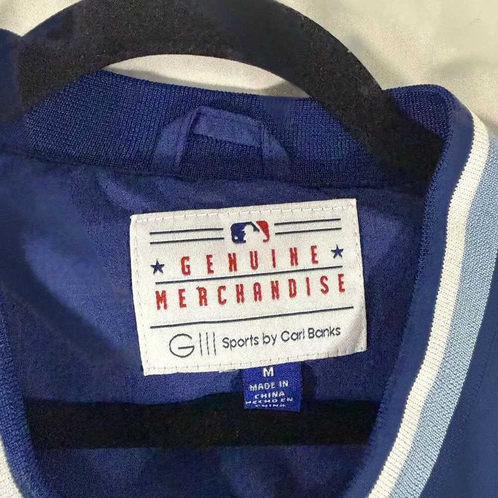 Kansas City Royals Windbreaker Men's Medium Blue Vneck Pullover GIII Carl Banks